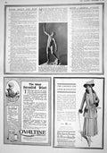 Antique Print 1916 Statue Bomb-Thrower Sargant Debenham Ovaltine Fur Mazda 20th