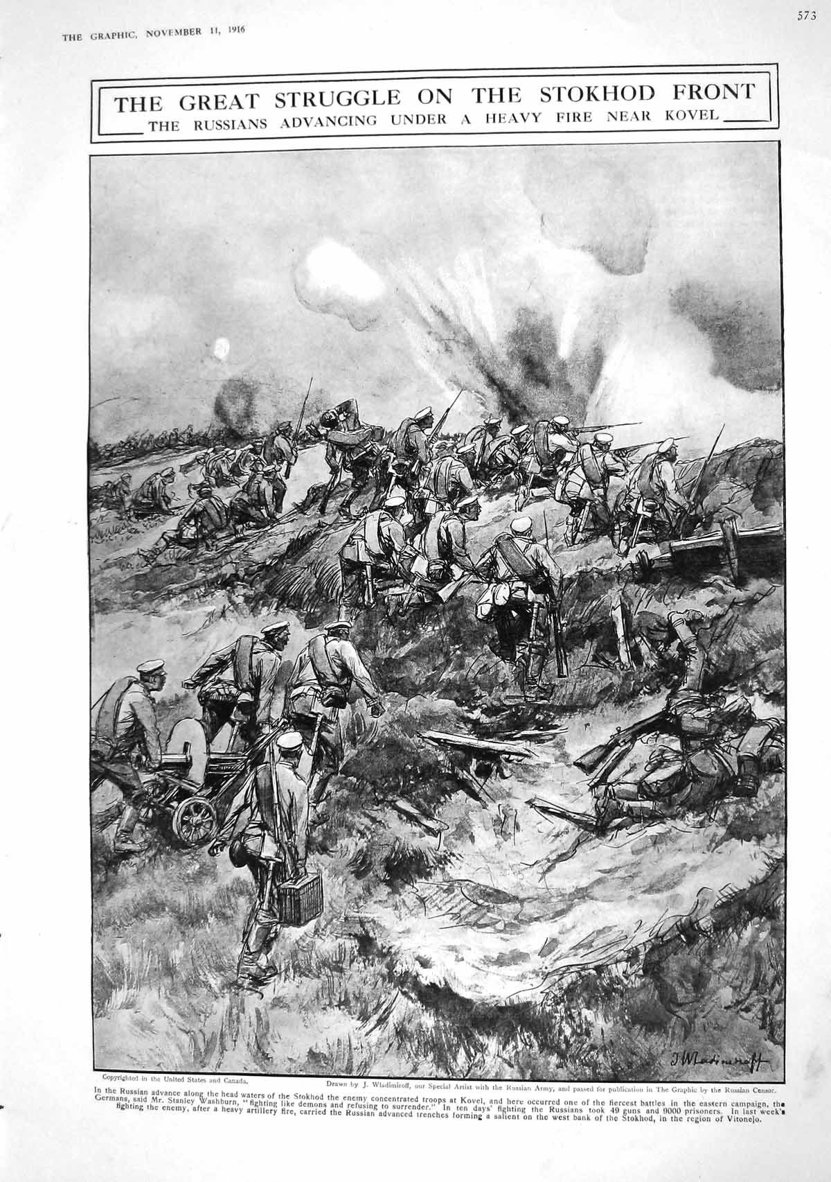 Old Print 1916 War Stokhod Kovel Siers Russians Map Cameroons Allied For 20th