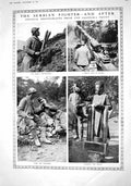 Antique Print 1916 War Serbian Fighter Salonika Siers Vulcan Pass Turgo Jin