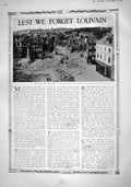 Old Print 1916 War Greece Siers Evzones Venizelos Camel View Town Louvai 20th