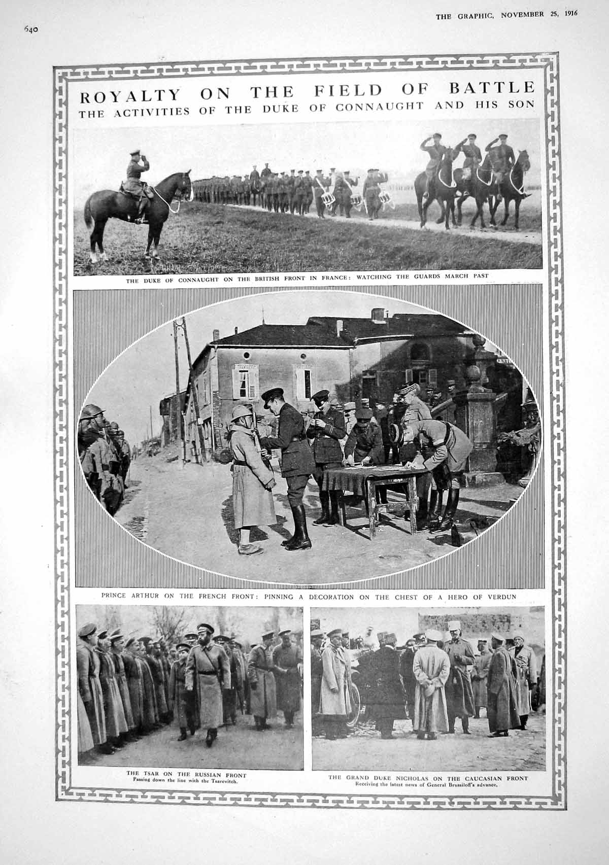 Old 1916 Duke Connaught War Prince Arthur Duke Nicholas Franic Joseph 20th