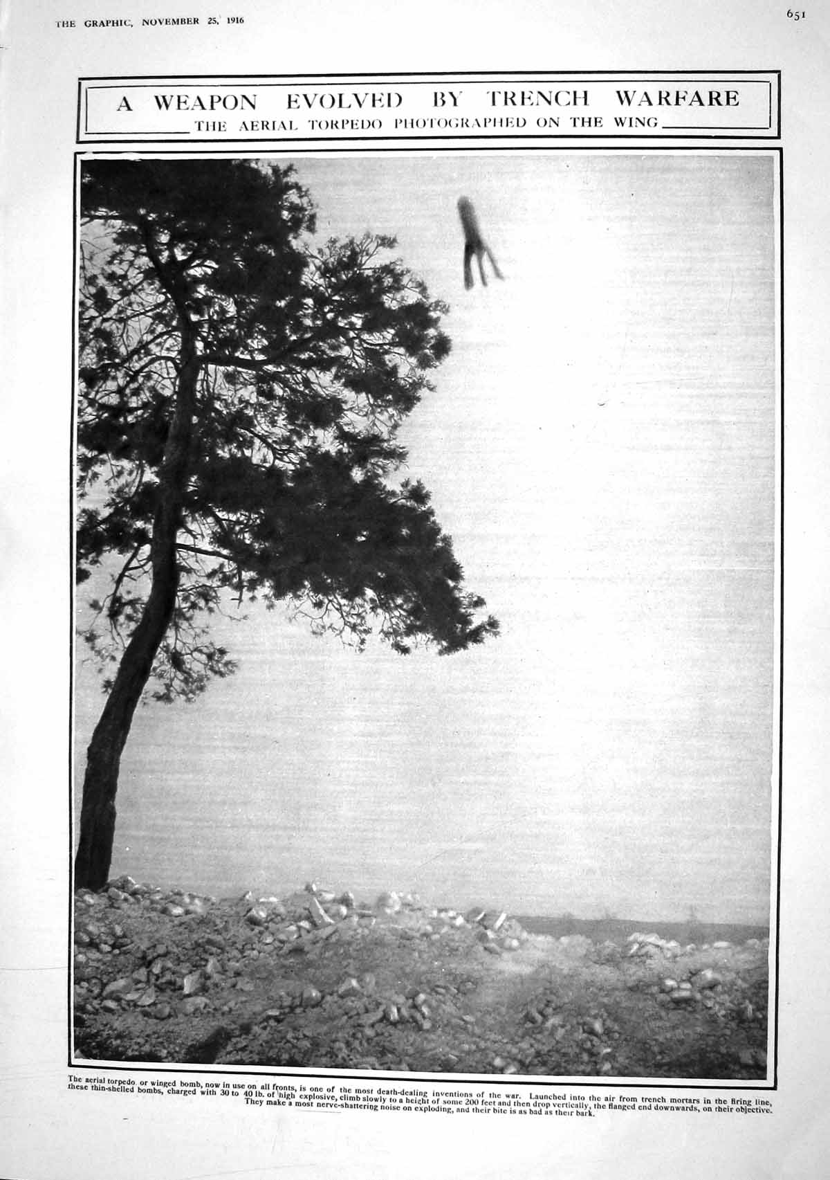 Old 1916 Aerial Torpedo Winged Bomb War Weapons Women Workers Munitions 20th