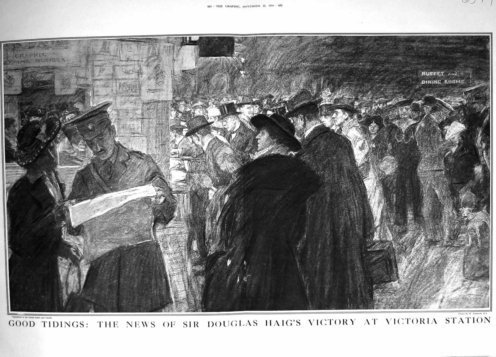 Old 1916 Breaking News Victoria Railway Station Sir Douglas Haig Vict 20th