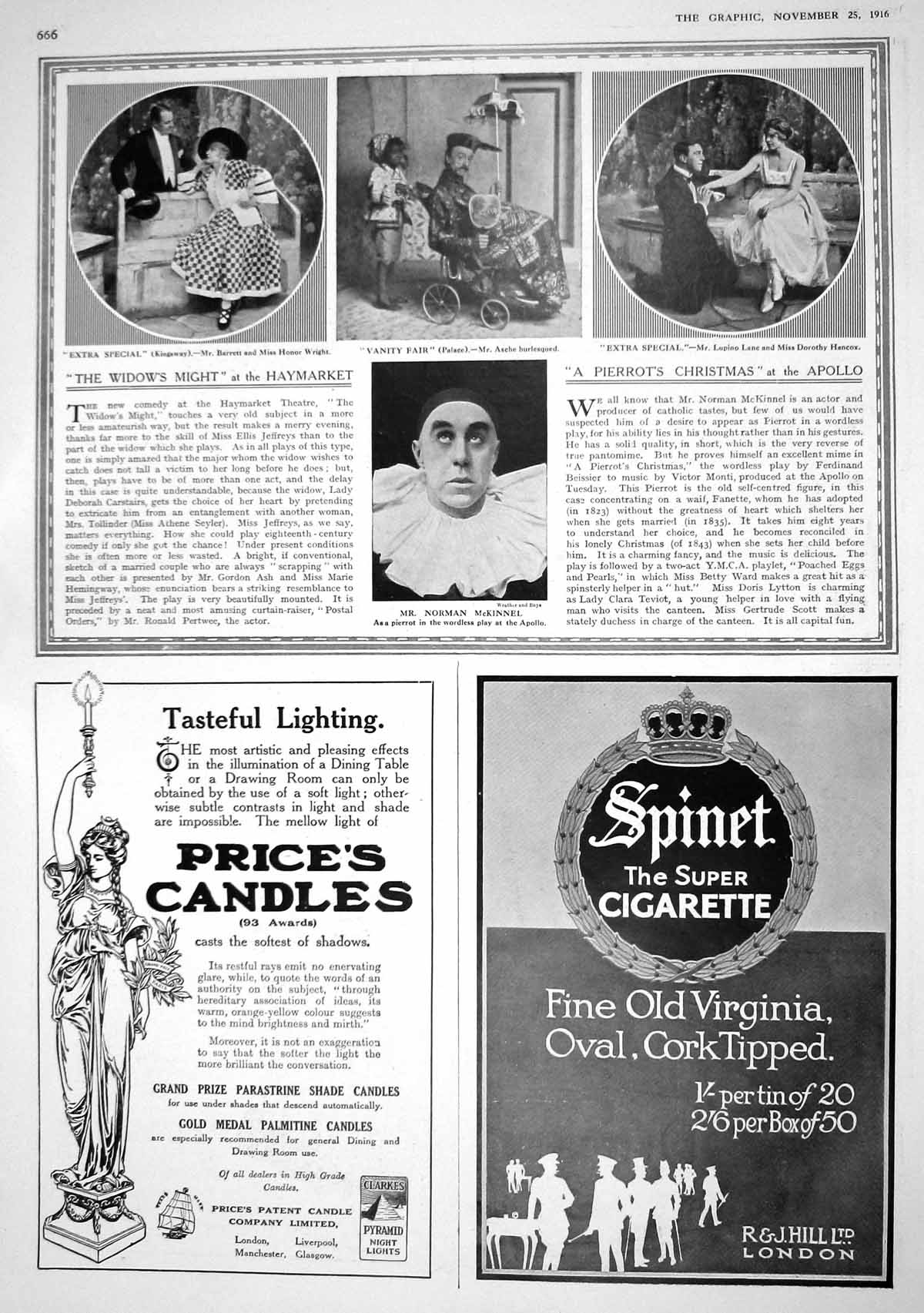 Old 1916 Theatre Lane Hancox Asche Barrett Wright Mckinnel Advert Dub 20th