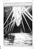 Old 1916 Attack Super-Zeppelin War Ship North Sea Booth Wadham Haslam Pag 20th