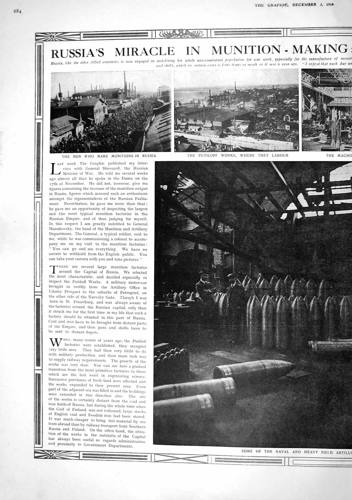 Old 1916 Russia Munition Works Putiloff Naval Artillery Shells War Sh 20th