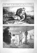 Antique Print 1916 War Dead Sier Battle-Field Grave Leandre Princess Arthur