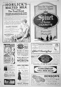 Old Print 1916 Horlick'S Milk Spinet Cigarettes Gibbs Shaving Soap Smith 20th