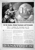 Antique Old Print 1916 Sanatogen Greys Cigarettes Oxo Carters Bensons Watch