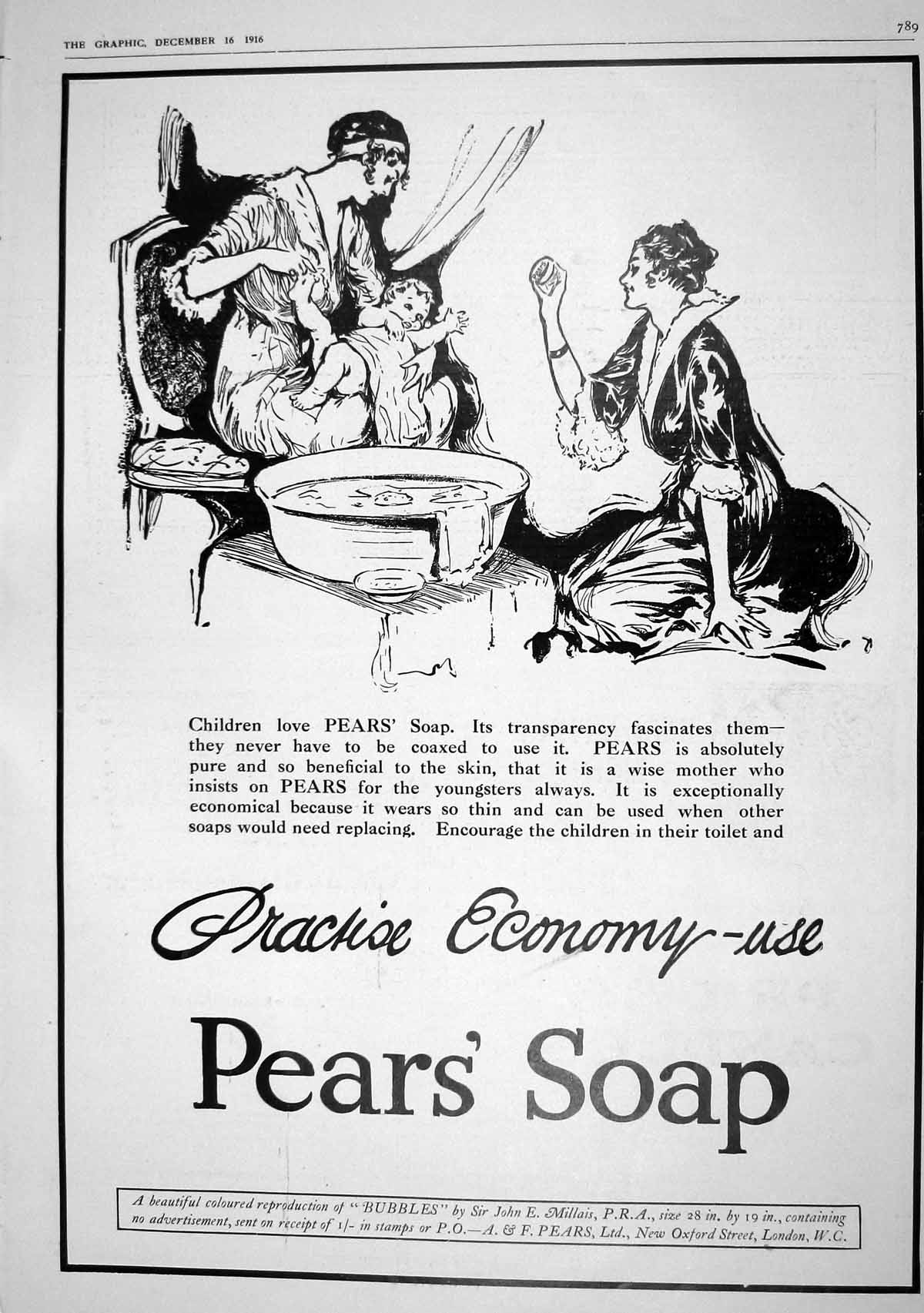 Old Print 1916 Advertisement Pears Soap Dubarry Nicholas Browne Irish Si 20th