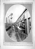 Old Print 1916 Transport War Siers Train Railways Nurse Christmas Hospit 20th