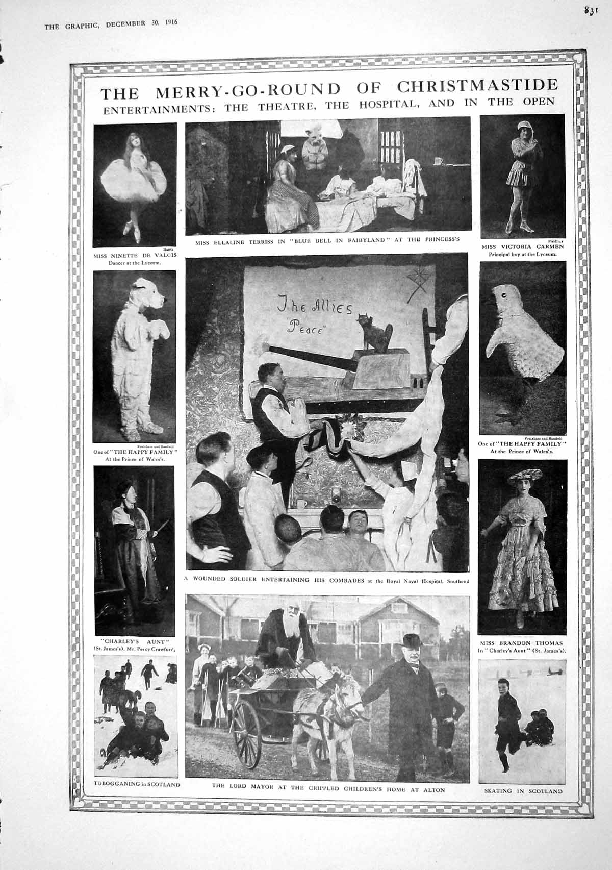 Old 1916 Theatre Hospital Thomas Alton Valois Terriss Carmen War Cars 20th