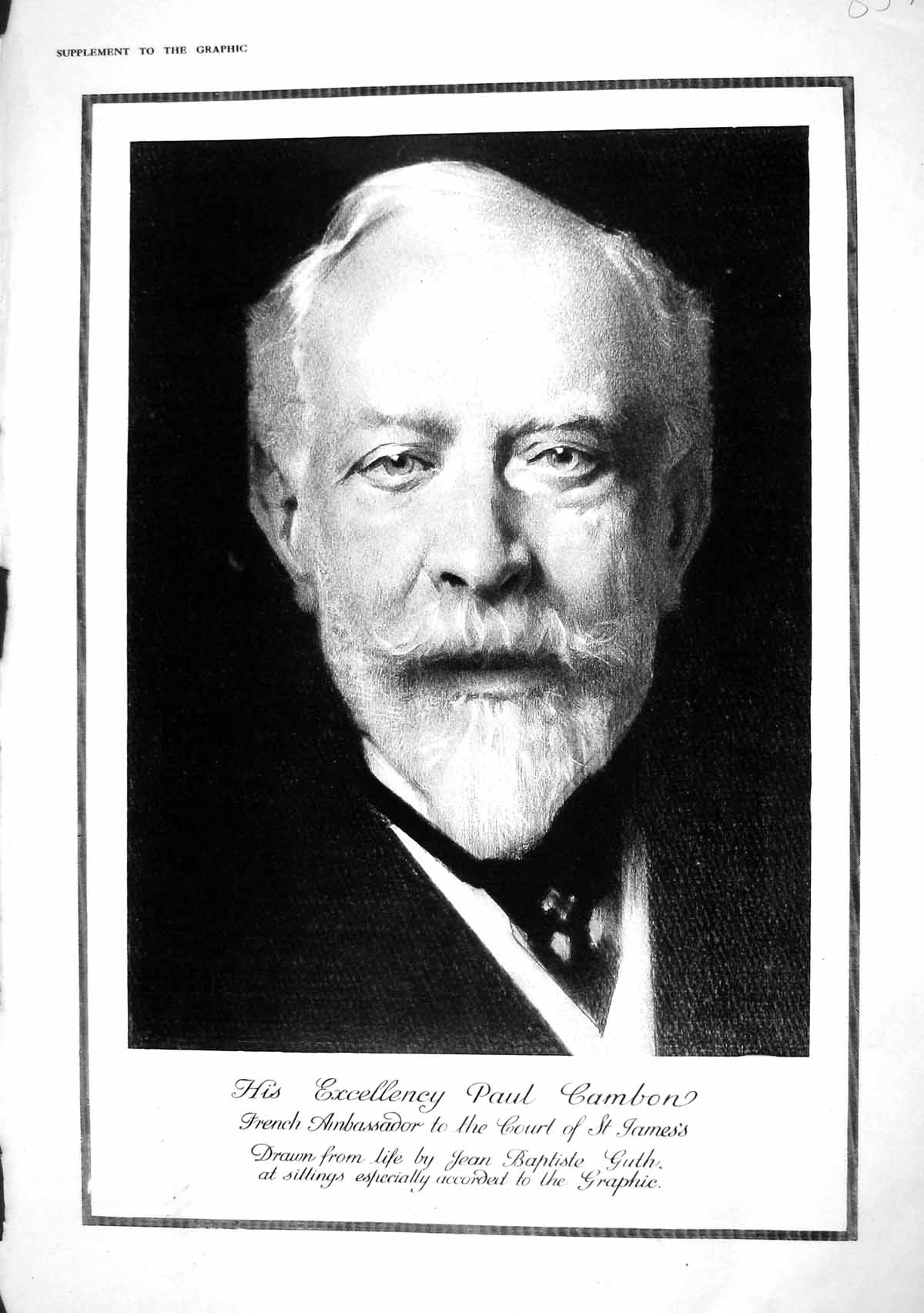 Old 1916 Paul Cambon French Ambassador Hospital Red Cross Station Als 20th