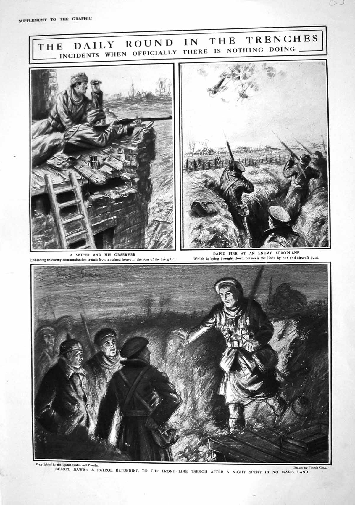 Old 1916 War Sniper Enemy Aeroplane Night Patrol Building Roads Lagar 20th