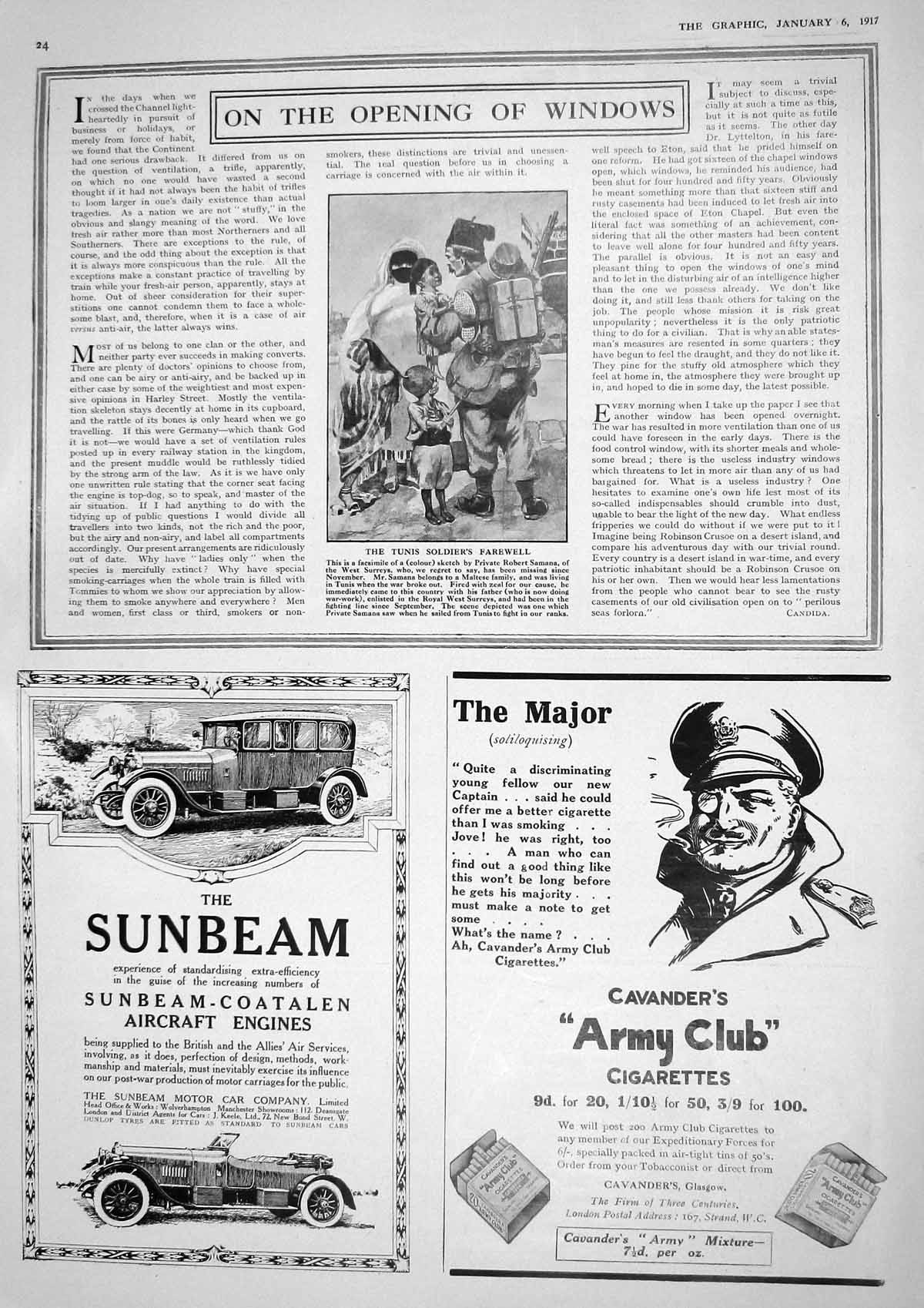 Original Old Vintage Print 1917 Samana Maltese Family War Siers Cigaret 20th