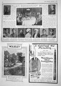 Original Old Vintage Print 1917 War Methuen Lauder Sandes Maling Jones Warings