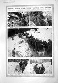 Old 1917 Italy War Snow Mountains Avalanche Singh Baig Tilak Imam Kha 20th