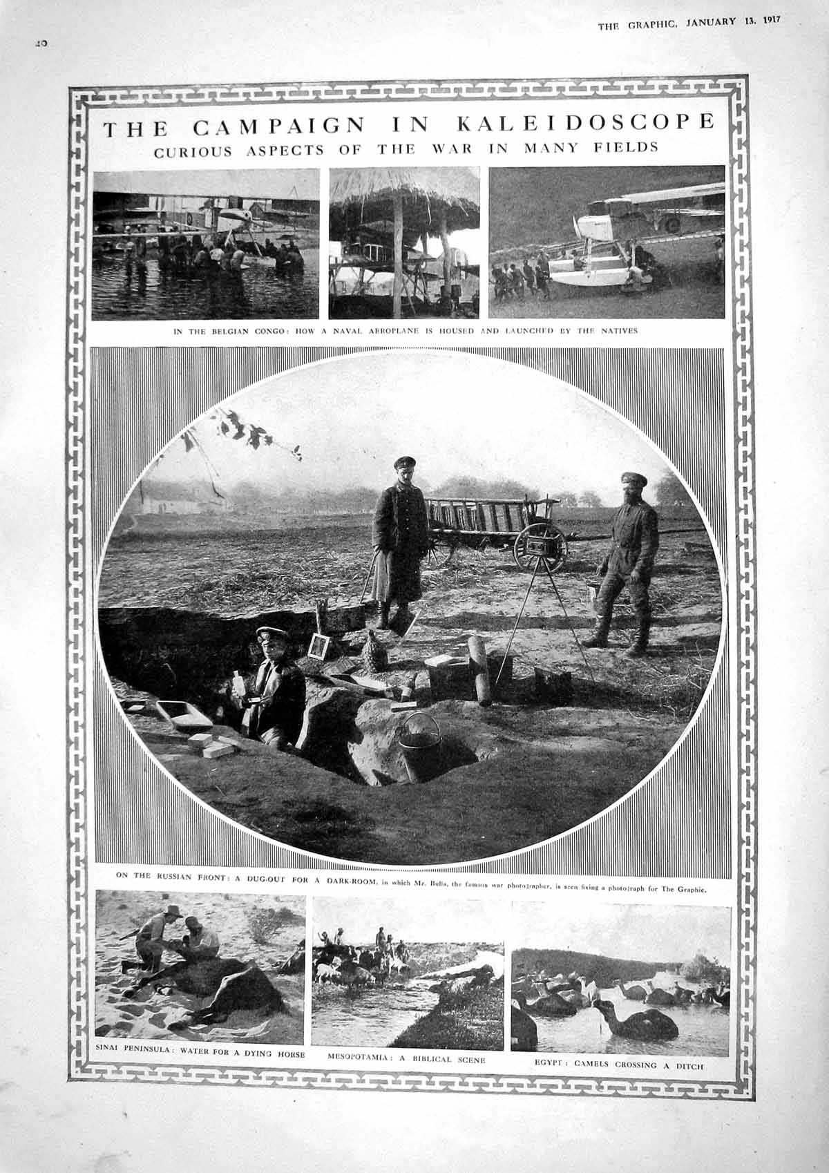 Old 1917 Belgian Congo War Aeroplane Mesopotamia French Commander Tre 20th