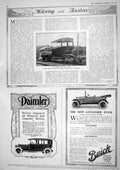 Old Vintage Print 1917 Napier Motor Car Railway Daimler Buick Long Acre 20th