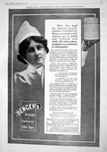 Old Vintage Print 1917 Advertisement Bengers Food British Red Cross Nurse 20th