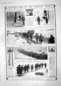 Original Old Vintage Print 1917 Winter War Western Front British Siers Vaux