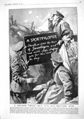 Old Vintage Print 1917 Advertisement Sanatogen War Trench Army Flanders 20th