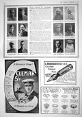 Old Vintage Print 1917 War Bowman Raimondo Elkington Singh Watson Rubens 20th