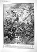 Old Print 1917 War France Verdun Marne Siers Canal Barge Transport War W 20th