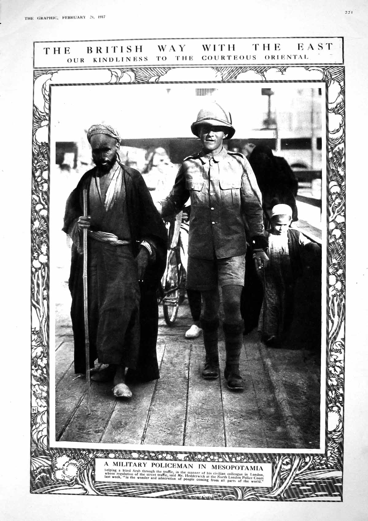Old 1917 British Military Policeman Mesopotamia Arab Theatre Ross Upc 20th