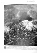 Antique Print 1917 War Verdun Attack Mort-Homme Siers Avoncourt French Army