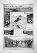 Old 1917 Exmoor Hunting Devon Somerset Staghounds Winsford Horses Navy 20th