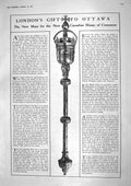 Old Print 1917 London Mace Canada House Commons War French Siers Germans 20th