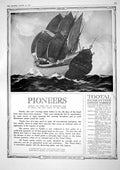Original Old Vintage Print 1917 Advertisement Tootal Cotton Fabrics Ship Sea
