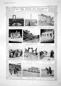 Old 1917 Ruins Palmyra Khan Ein-El-Beda Zenobia Muhin India Cotton In 20th