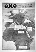 Original Old Vintage Print 1917 Oxo Advertisement Europe Africa Thames London