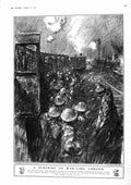 Antique Print 1917 War British Siers Railway Train German Airmen Russia Fog