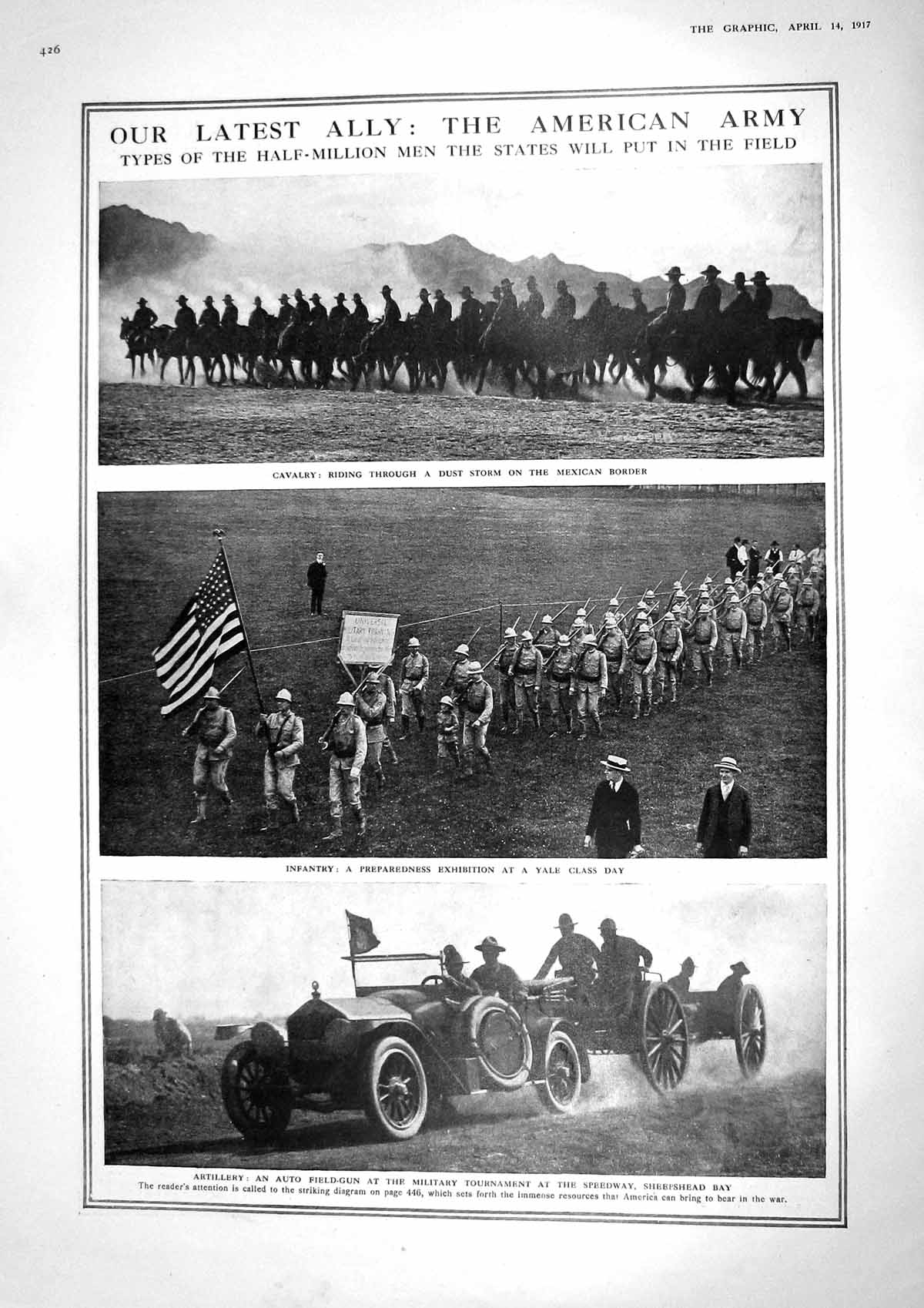 Original Old Vintage Print 1917 War Siers America Sheepshead Nicholas Tsar 20th