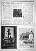 Original Old Vintage Print 1917 Poultry Farm London RoPremier Whisky Daimler