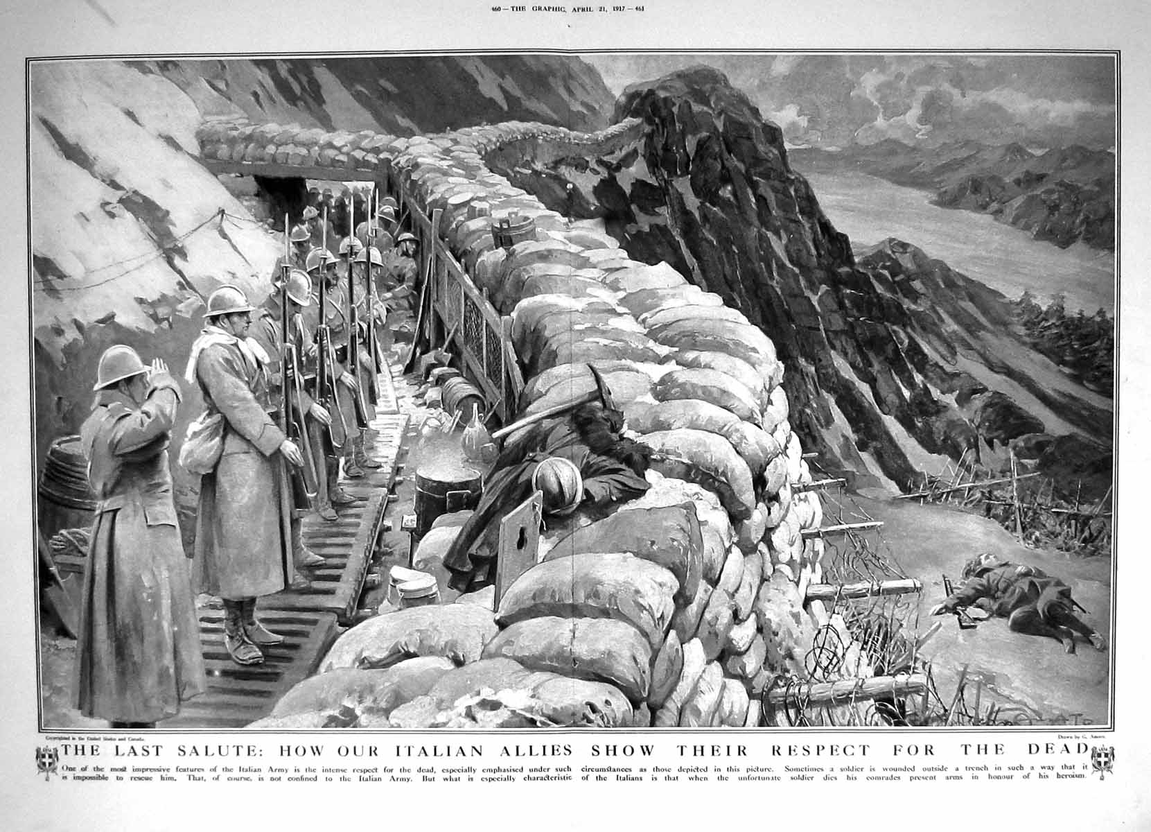 Old 1917 Italian Siers War Army Dead Bodies Trench Mountain Railwa 20th