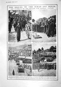 Old Vintage Print 1917 War Funerals Dover British Nicholls Maude Hudson 20th