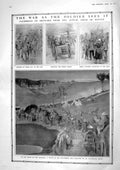 Original Old Vintage Print 1917 War Siers Battle Field Indian Army Berlin Boche