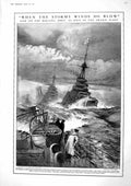 Old Vintage Print 1917 Navy War Ship Russia Government Amery Carson Lord 20th