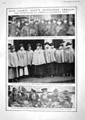 Original Old Vintage Print 1917 War Doctors Nurses America Maleche Tank Glasgow