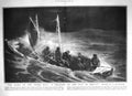 Old 1917 Scene Boat Sinking Stormy Sea Bay Biscay Lifeboat Matignon 20th