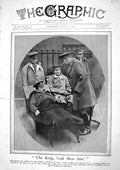 Original Old Vintage Print 1917 King George War Siers Albert General Gough 20th