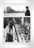 Old Vintage Print 1917 Balfour New York America Map Italy Gorizia Trieste 20th