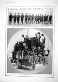Original Old Vintage Print 1917 America Siers War Blackpool France Horses 20th