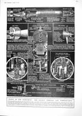 Original Old Vintage Print 1917 Submarine Torpedo Mine War Diagrams Leo 20th