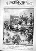 Original Old Vintage Print 1917 British War Gun Siers Italy Kaiser Montaubau