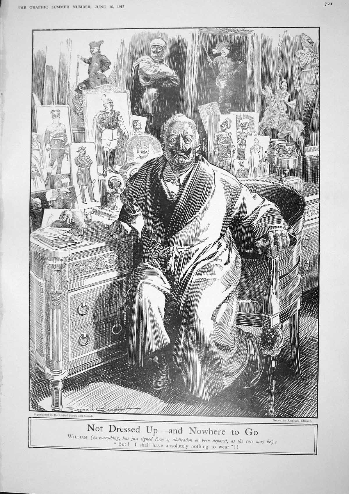 Old Vintage Print 1917 King William Costumes Dubarry Tablets Bath Salts 20th